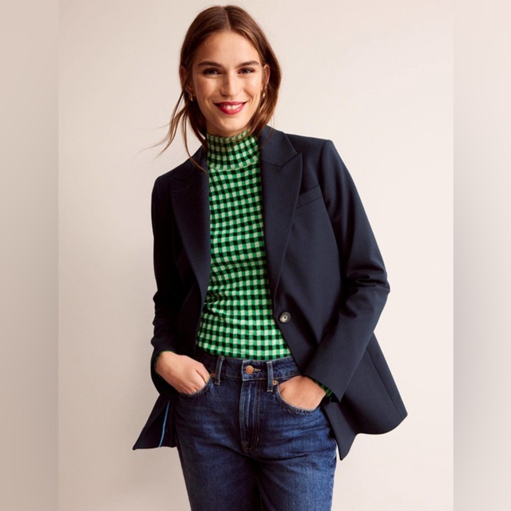 Boden Bloomsbury Wool Navy Blazer